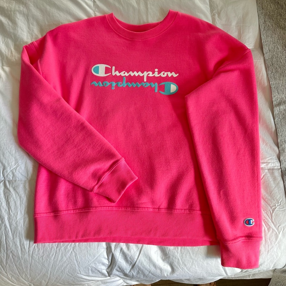 Hot Pink Champion Sweatshirt